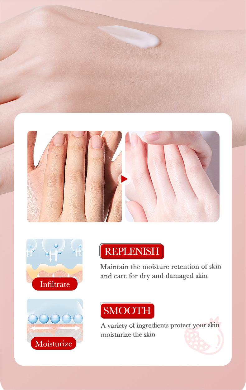 Red Pomegranate Whitening Hand Cream, Moisturizing, Hydrating, Anti Cracking Hand Cream OEM Customization 452