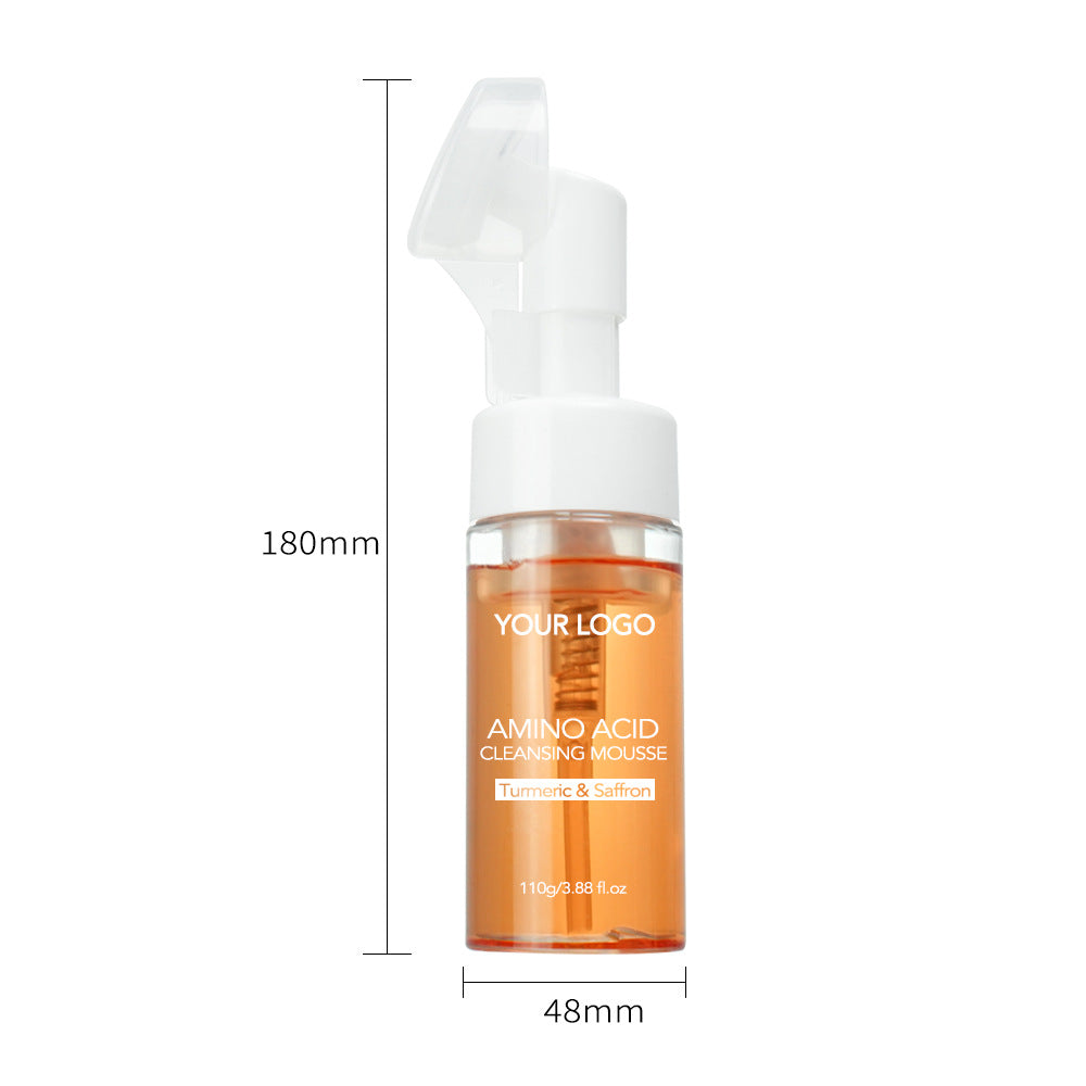 Private Label Customized Turmeric & Saffron Amino Acid Cleansing Mousse, Foaming Cleanser, Gentle Cleansing, Oil Control, Brush Cleanser 176