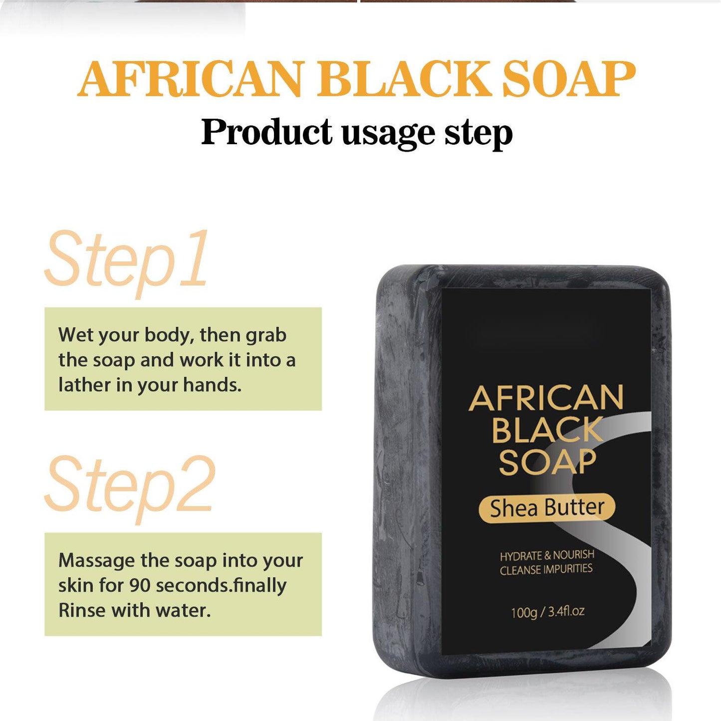 OEM Customized African Black Soap, Shea Butter, Handmade Soap Manufacturer 397