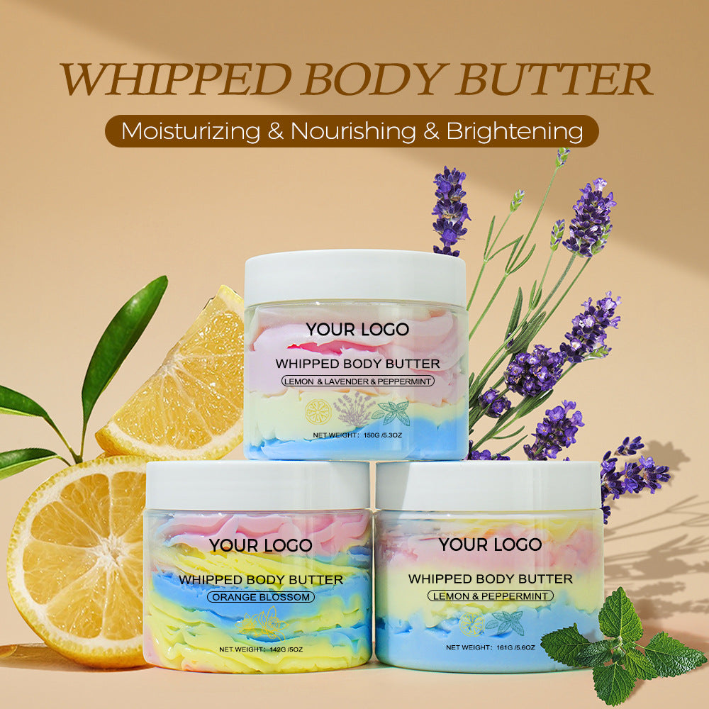 OEM Lemon Mint Lavender Latte Art Whipped Body Butter, Shea Butter, Hydrating, Ice Cream Body Lotion 186
