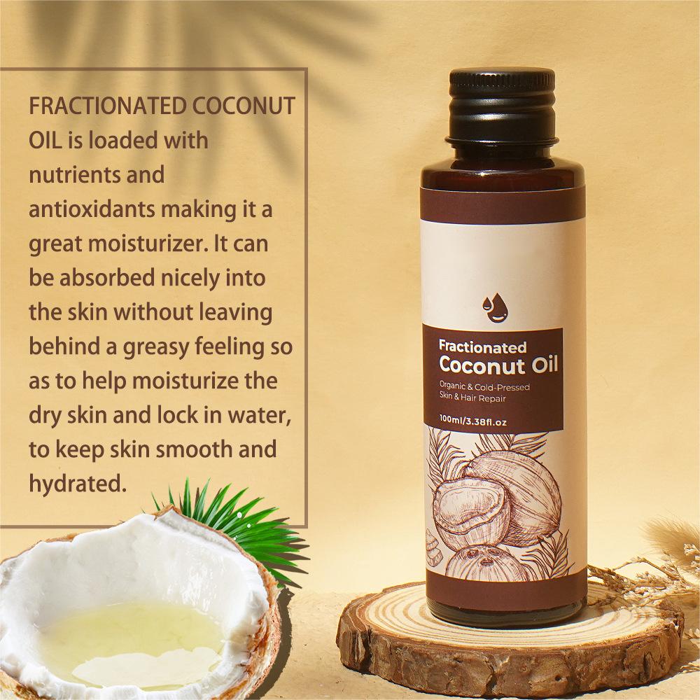 Private Label Customized 100ML Pure Coconut Oil, Nourishing Skin, Repair Hair, Natural Organic Basic Oil 217