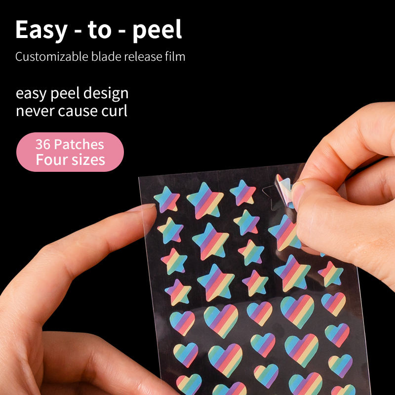 OEM Customizable Hydrocolloid Dots Patch for Acne and Spots Rainbow Antispot Healing Pimple Cover Face Spot Treatment