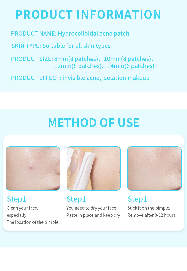 Organic Turmeric Pimple Patches Wholesale 5 Sheet Pack round Hydrocolloid Acne Patch