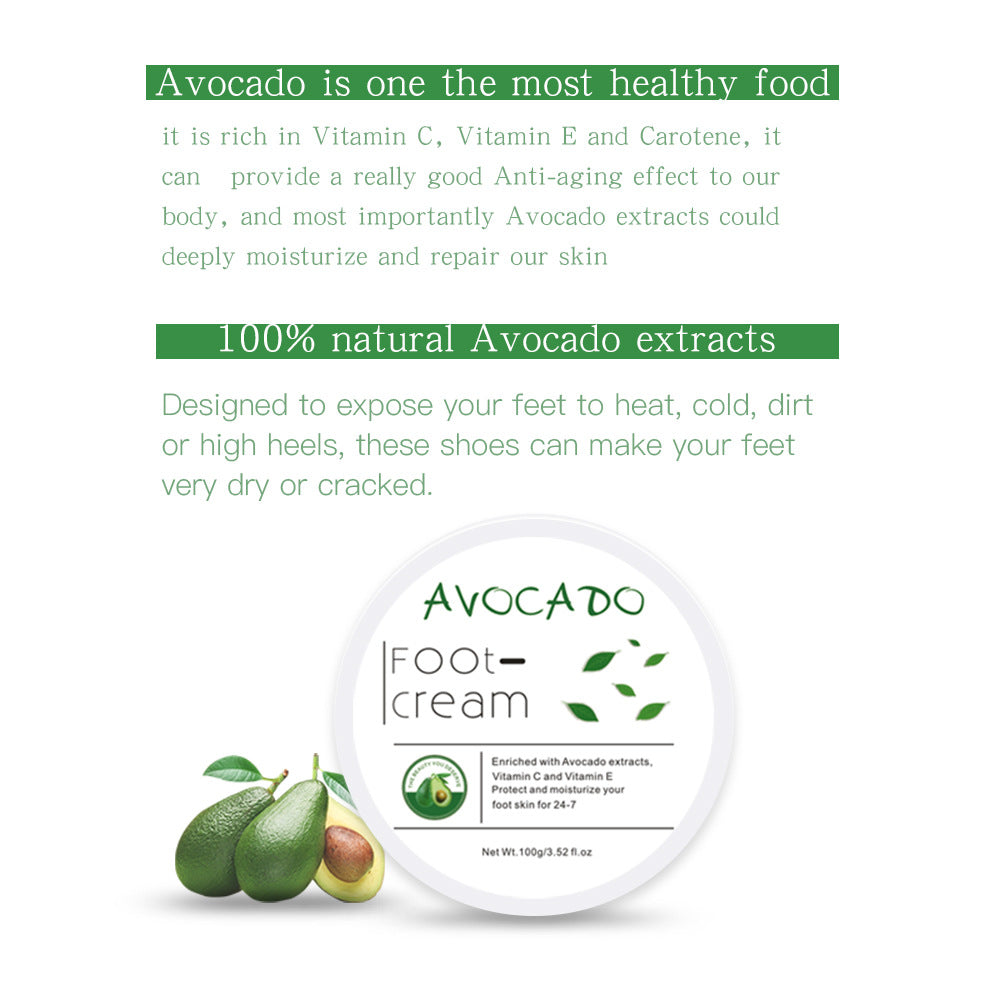 Wholesale OEM Avocado Foot Cream, Skin Care, Repairing, Moisturizing and Anti-Crack Foot Cream 103