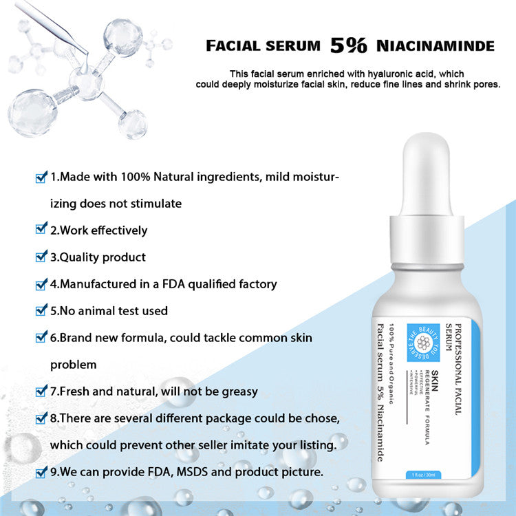 Wholesale Brightening Essence Moisturizing Niacinamide Facial Serum Tightening Pores Essence 011