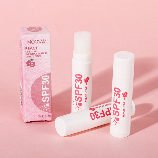 Organic Natural Portable Prevents Dry Moisturizing Cracking Lipstick Fruit Flavor Sunscreen SPF 30 Peach Lip Balm 578