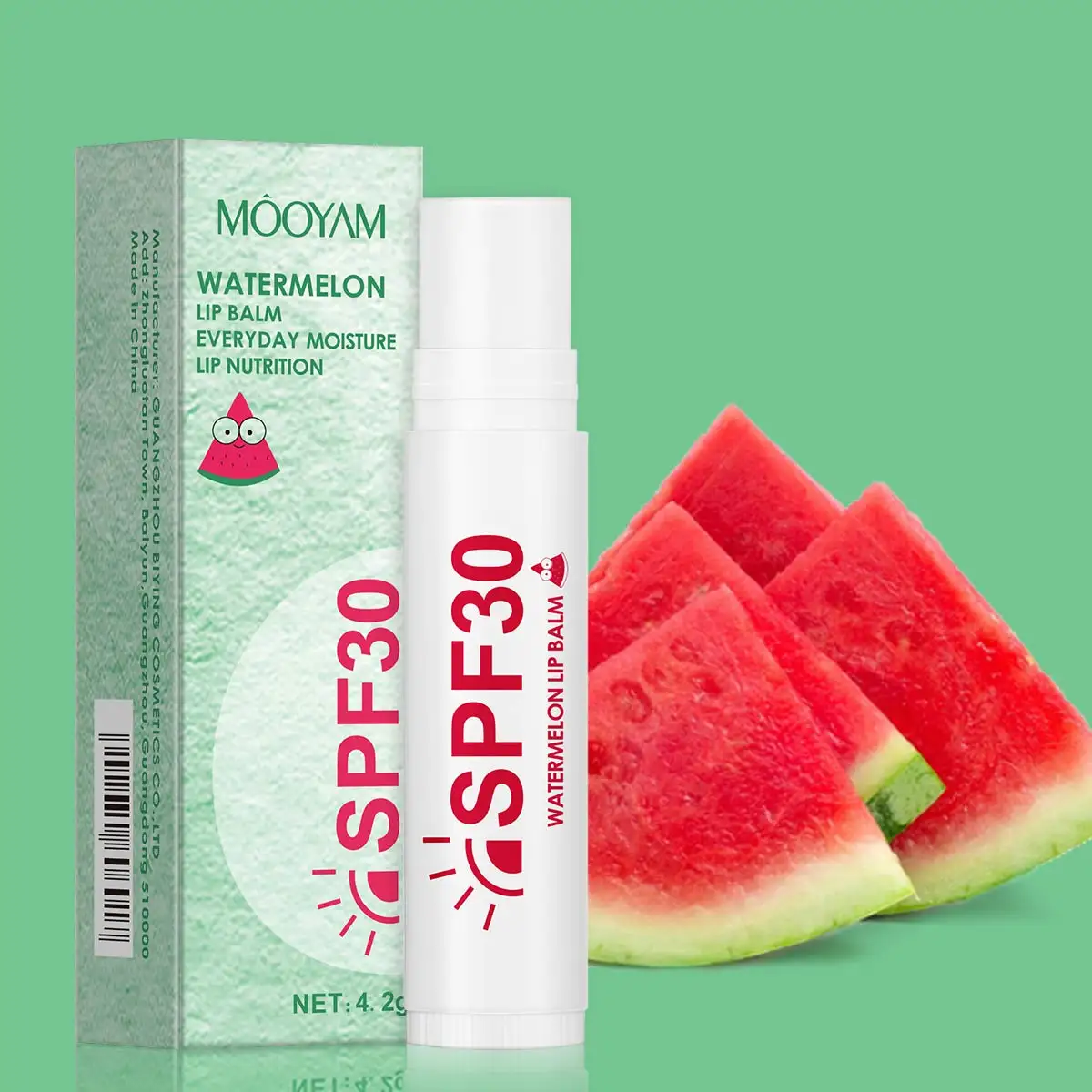 Fruit Lip Balm Watermelon Natural Portable Prevents Dry Moisturizing Cracking Fruit Flavor SPF 30 Reduce Lip Lines Lip Balm 582