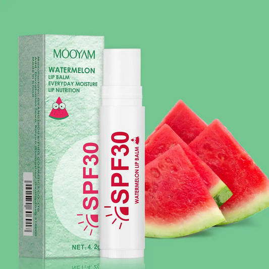 Fruit Lip Balm Watermelon Natural Portable Prevents Dry Moisturizing Cracking Fruit Flavor SPF 30 Reduce Lip Lines Lip Balm 582