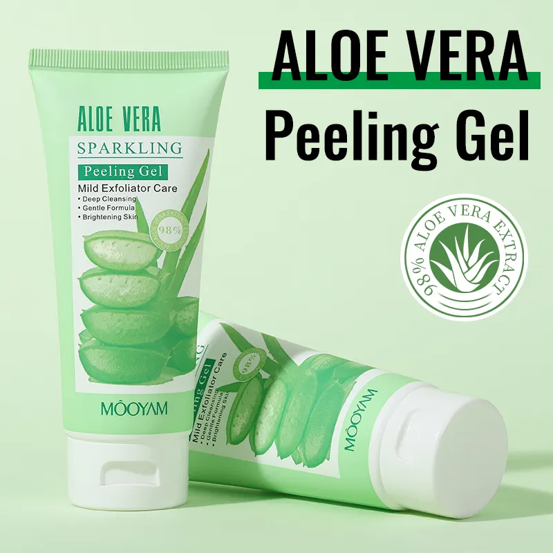 Private Label Exfoliating Aloe Sparkling Peeling Gel Dead Skin Removal Natural Deep Exfoliator Scrub Cleansing Peeling Gel 594