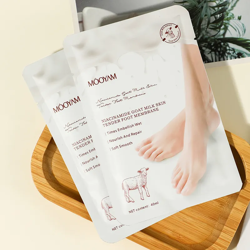 Private Label Foot Spa Care Goat Milk Foot Masks Removes Dead Skin Peeling Foot Mask 624