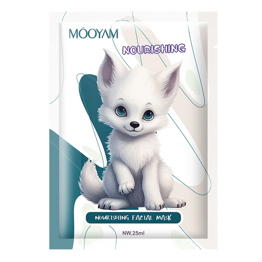 OEM Fox Animals Sheet Masks Moisturizing Whitening Facial Animal Organic Cotton Beauty Face Mask Customization 648