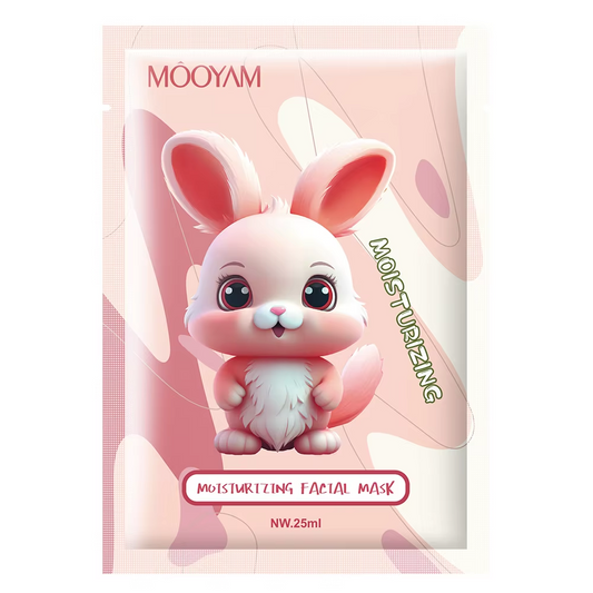 OEM Customized Rabbit Animals Sheet Masks Moisturizing Whitening Facial Animal Organic Cotton Beauty Face Mask 638