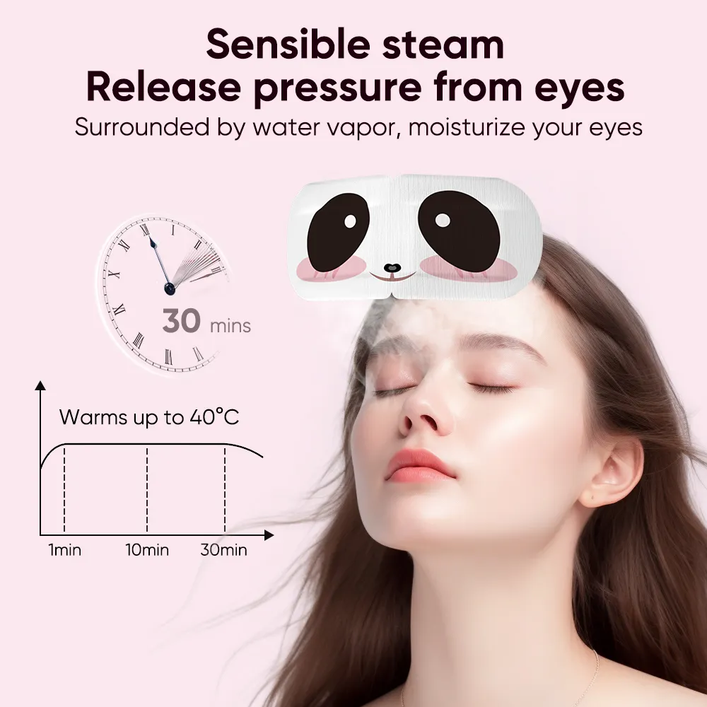 Manufacturer Private Label Disposable Self Heating Hot Compress Sleep Steam Spa Steam Eye Mask Eye Patch 696