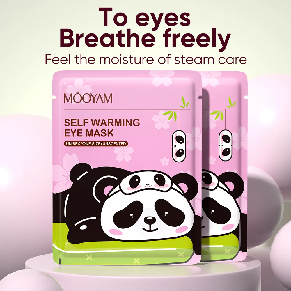 Manufacturer Private Label Disposable Self Heating Hot Compress Sleep Steam Spa Steam Eye Mask Eye Patch 696