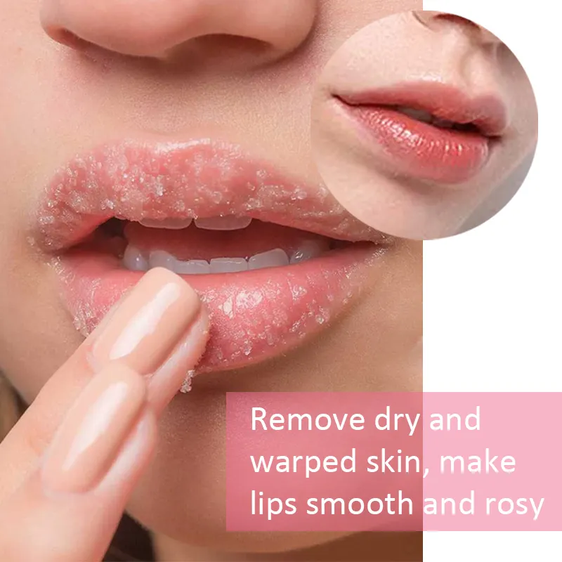 Private Label Vegan Himalaya Salt Lip Scrub Moisture Exfoliating Scrub Lip Film Nourish Repair Fine Lines Lips Care 712