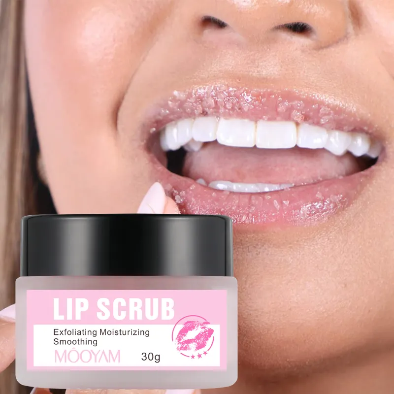 Private Label Vegan Himalaya Salt Lip Scrub Moisture Exfoliating Scrub Lip Film Nourish Repair Fine Lines Lips Care 712