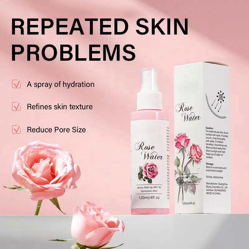 Natural Organic Rosewater Agua De Rosas Facial Mist Hydrating Skin Care Spray Face Toner Rose Water 764