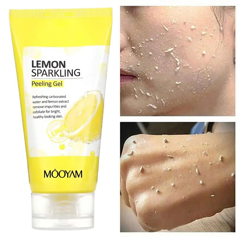 Private Label Exfoliating Lemon Sparkling Peeling Gel Dead Skin Removal Natural Deep Exfoliator Scrub Cleansing Peeling Gel 800