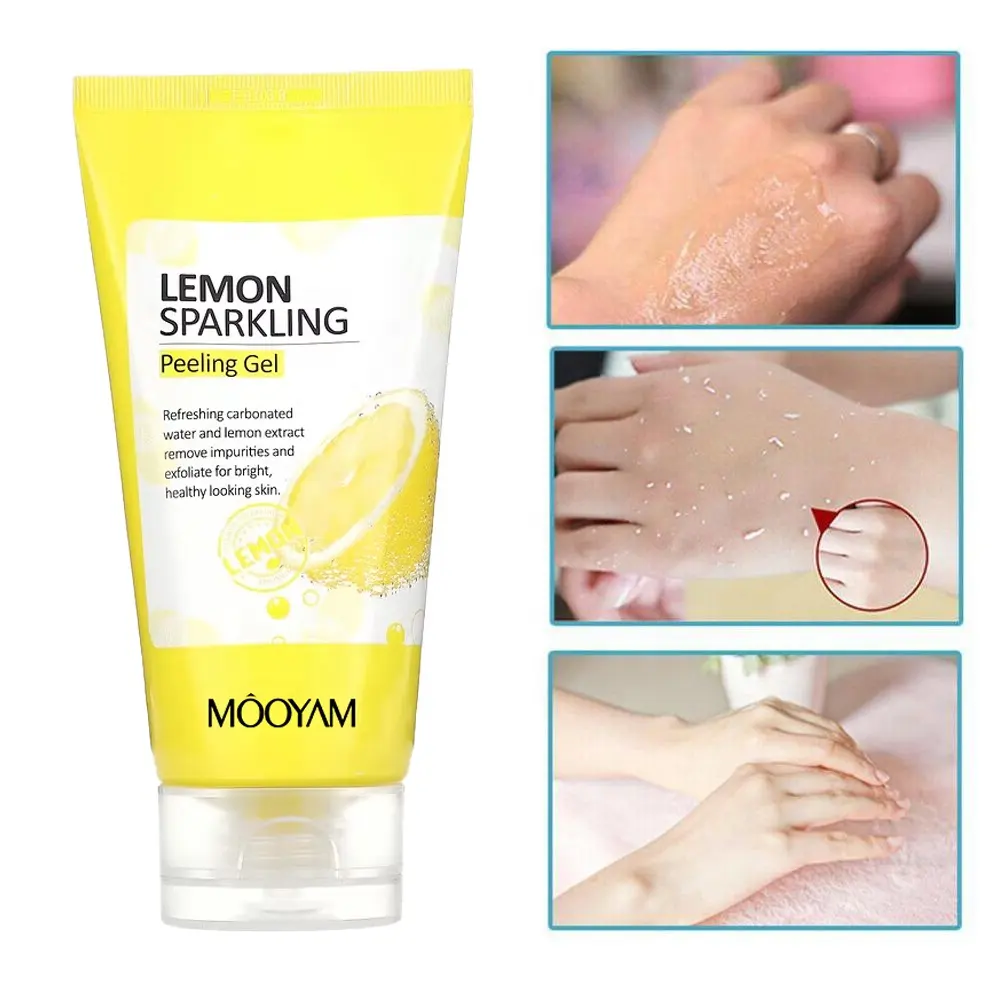 Private Label Exfoliating Lemon Sparkling Peeling Gel Dead Skin Removal Natural Deep Exfoliator Scrub Cleansing Peeling Gel 800