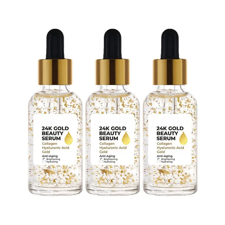 Customized 24K Gold Beauty Face Care Serum Facial Care Collagen Hyaluronic Acid Pure Gold Facial Serum 942