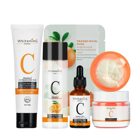 Wholesale OEM Private label vitamin c whitening face cream set facial kit anti face moisturizing skin care set 1025