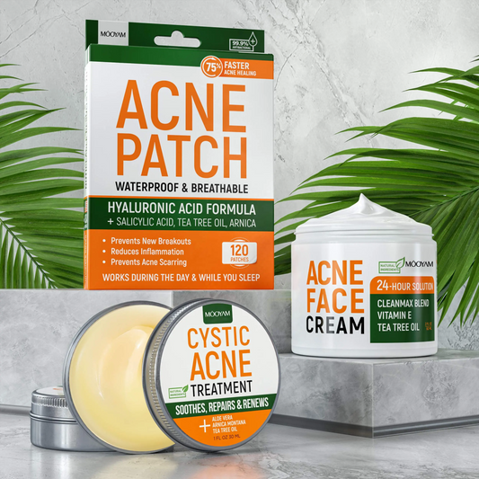 Wholesale private label natural organic vitamin tea tree oil acne patch balm acne cream scar removal acne treatment set 1108