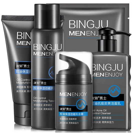 Men Personal Care Oil Control Hydrating Organic Face Skin Care Set Sheet Mask Cleanser Toner Cream Men Skin Care Private Label 1117