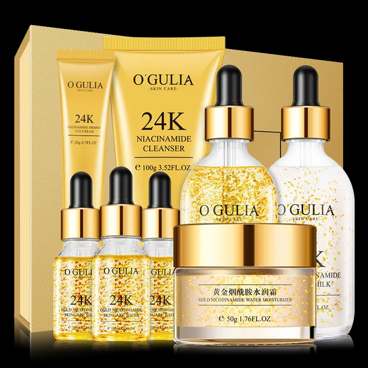 Private Label 24K Gold SkinCare Set Deep Nourishing Hydrating and Moisturizing Nicotinamide Skin Care set 1119