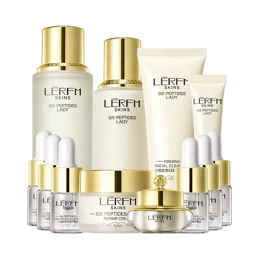 Professional six peptide anti age brilliant rejuvenating 24k gold luxury skincare full set skin care set for women 1127