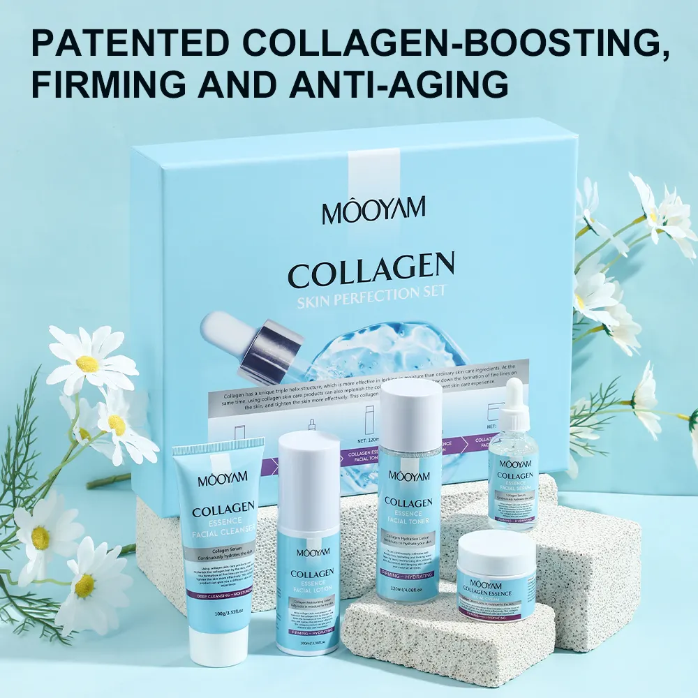 Collagen Hydrating Brightening Toner Lightweight Moisturizer Custom Logo Collagen Korean Beauty Skin Care Set 1138