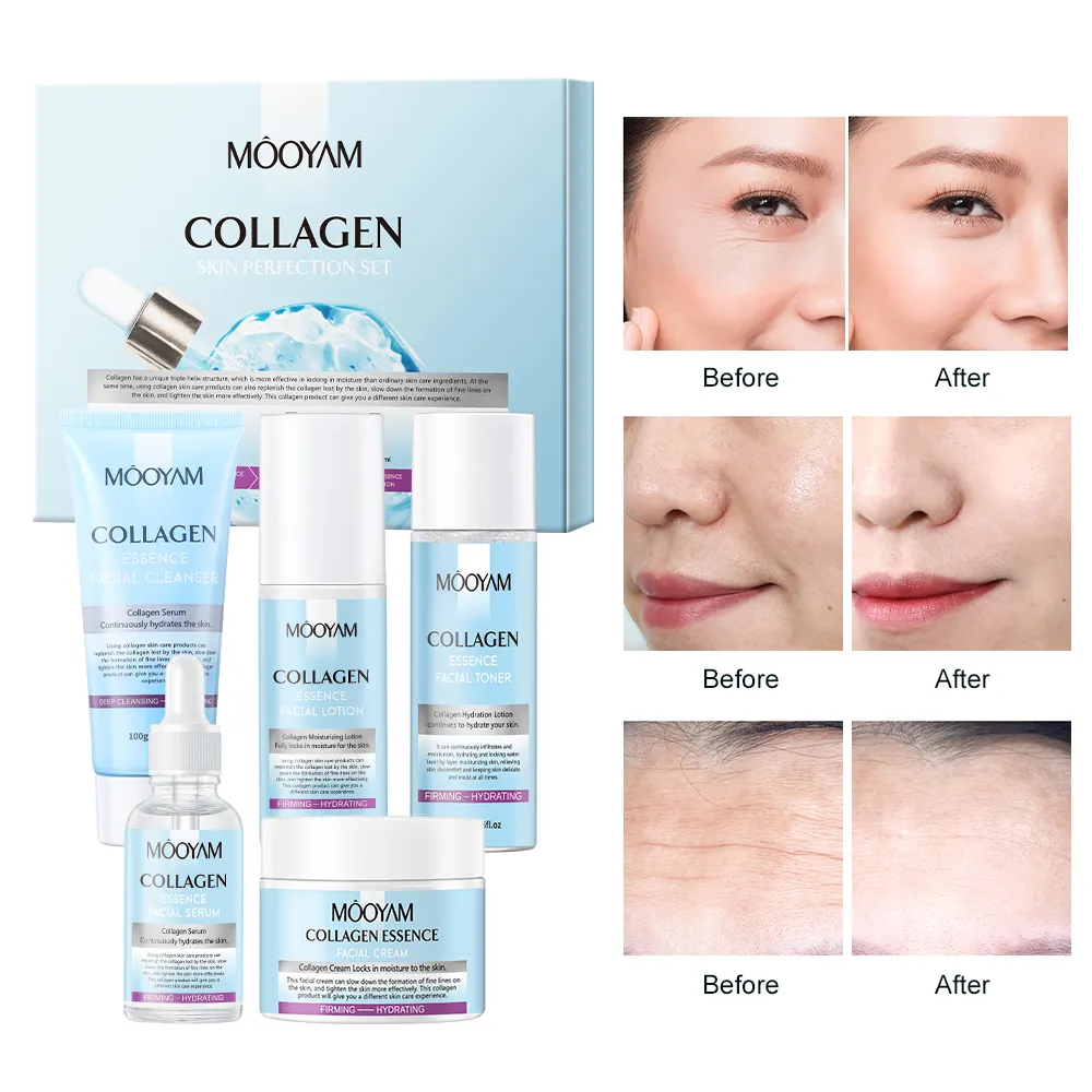 Collagen Hydrating Brightening Toner Lightweight Moisturizer Custom Logo Collagen Korean Beauty Skin Care Set 1138