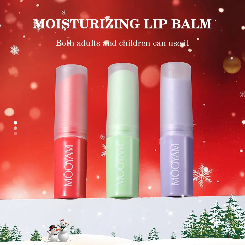 OEM Lip Balm Moisturizing Anti-cracking Cosmetics Natural Christmas Strawberry Nourishing Repairing Lip Balm