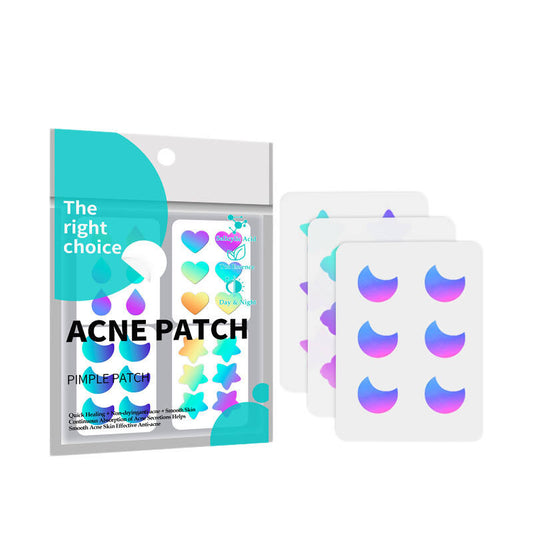 Colourful Fashion Designs Cute Half Moon Star Cloud Butterfly Flower Shape Shiny Laser Pimple Acne Patch