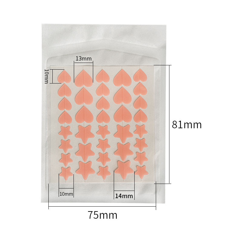 Hydrocolloid Invisible Pimple Treatment Acne Patch Holographic Star&Heart-Shaped Aloe Vera Anti-Aging Cute Effective