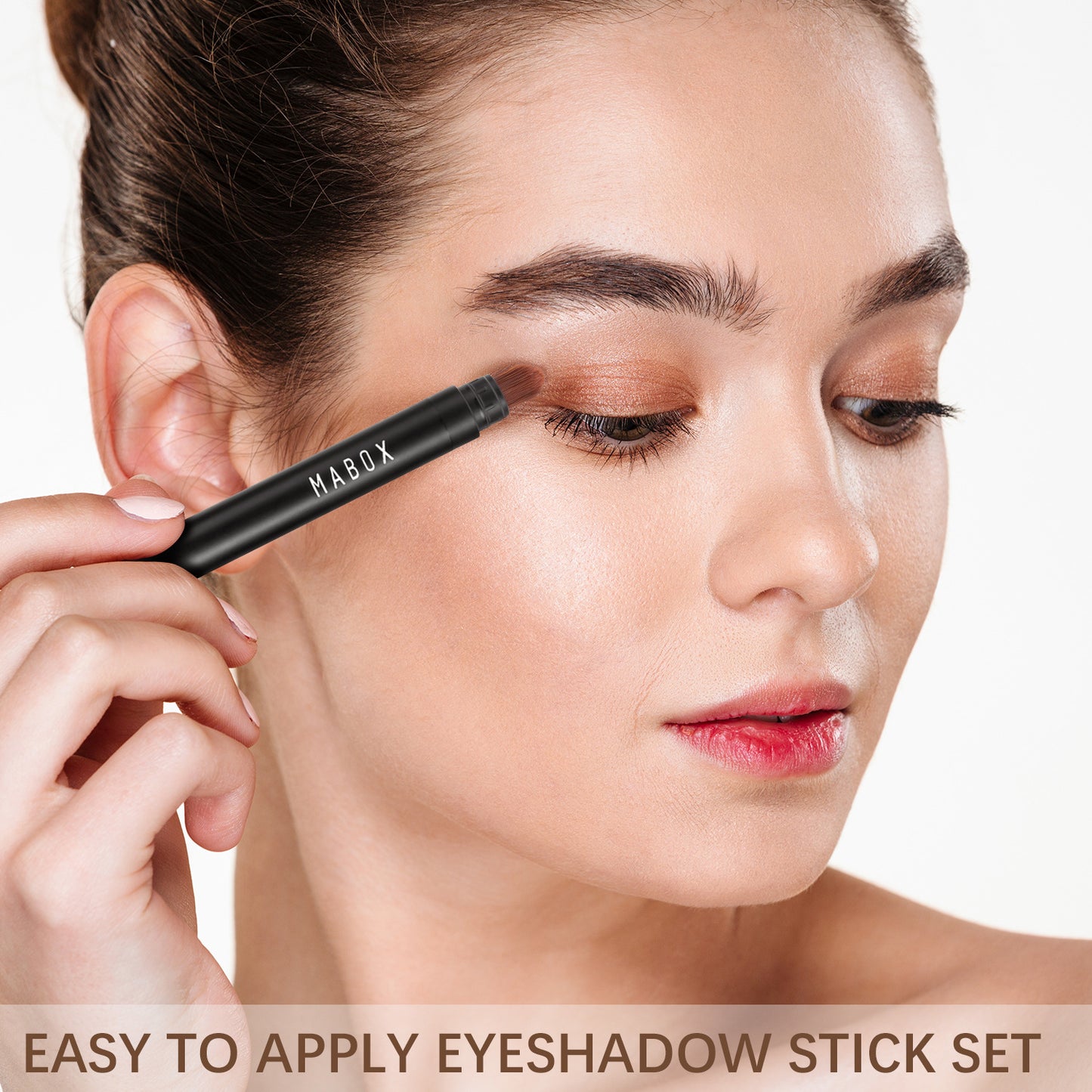OEM Wholesale Purple Shiny Waterproof Eyeshadow Stick, Eye Makeup Highlighter Pen, Lying Silkworm Pen with Brush head 295