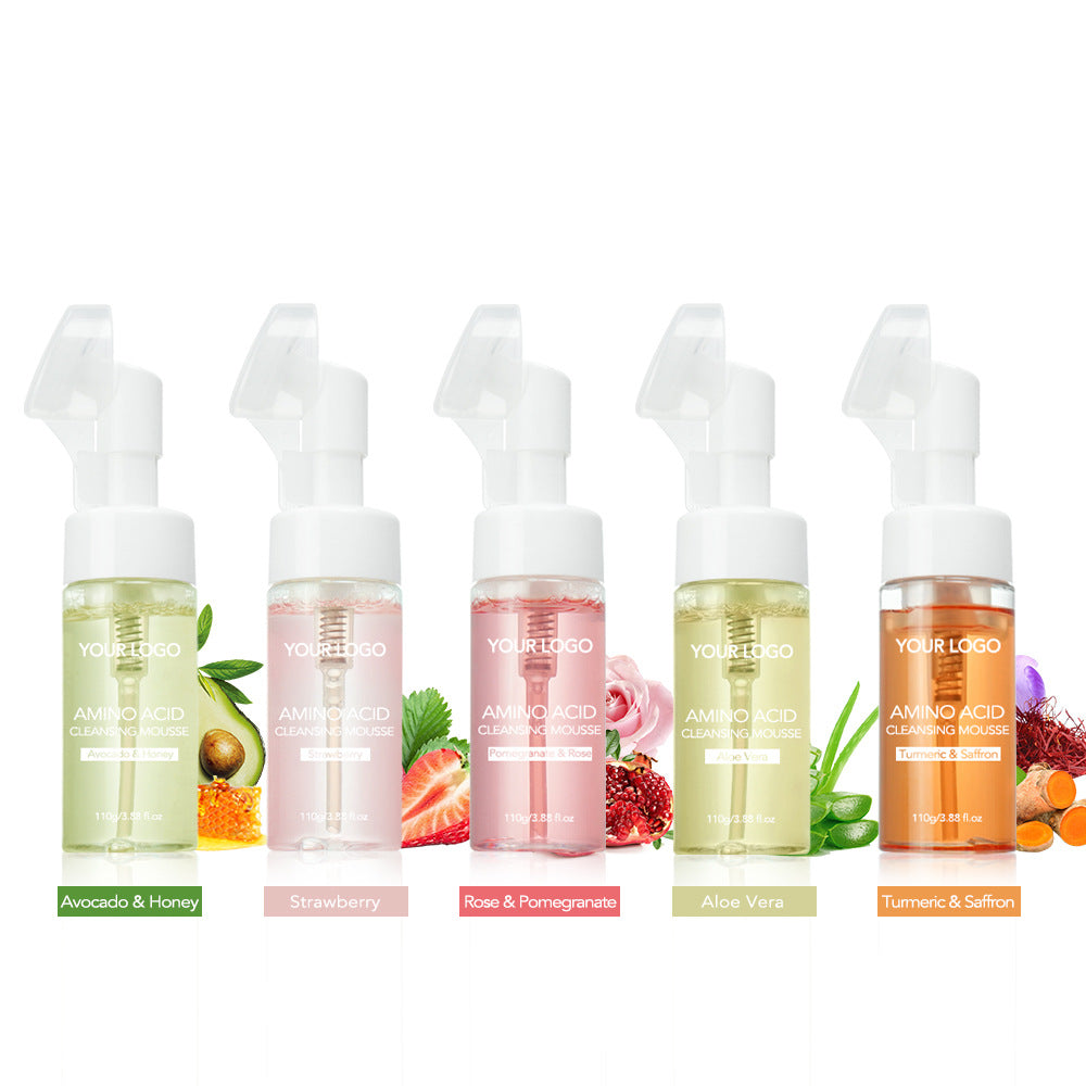 OEM Customized Strawberry Amino Acid Cleansing Mousse, Foaming Cleanser, Gentle Cleansing, Oil Control, Brush Cleanser 174