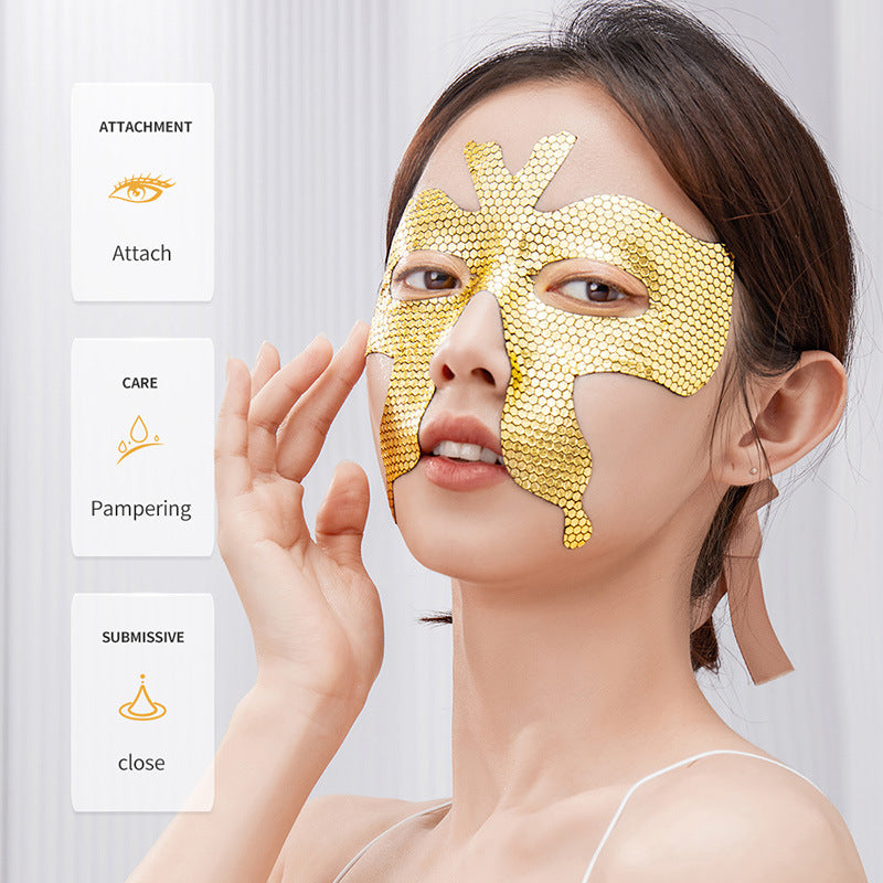 OEM Customized Golden Moisturizing Butterfly Eye Mask, Honeycomb Gold Film Smooth and Firming Skin Mask 523