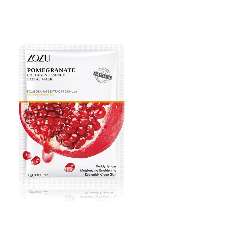Wholesale Red Pomegranate Collagen Essence Facial Mask, Natural Skin Care Mask OEM Factory 499