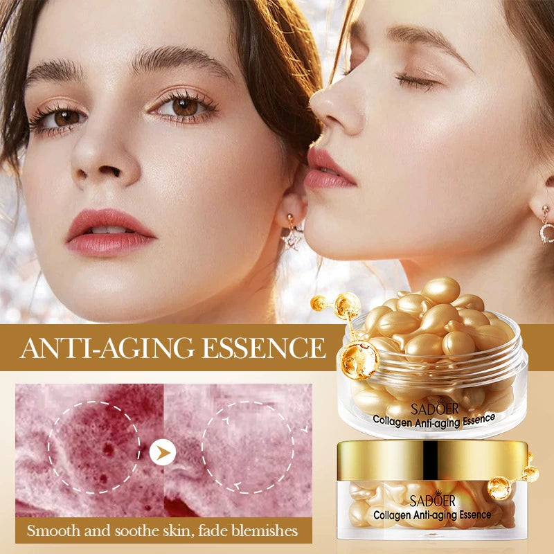 10 Pieces of Collagen anti-wrinkle essence moisturizing hydrating capsule cream