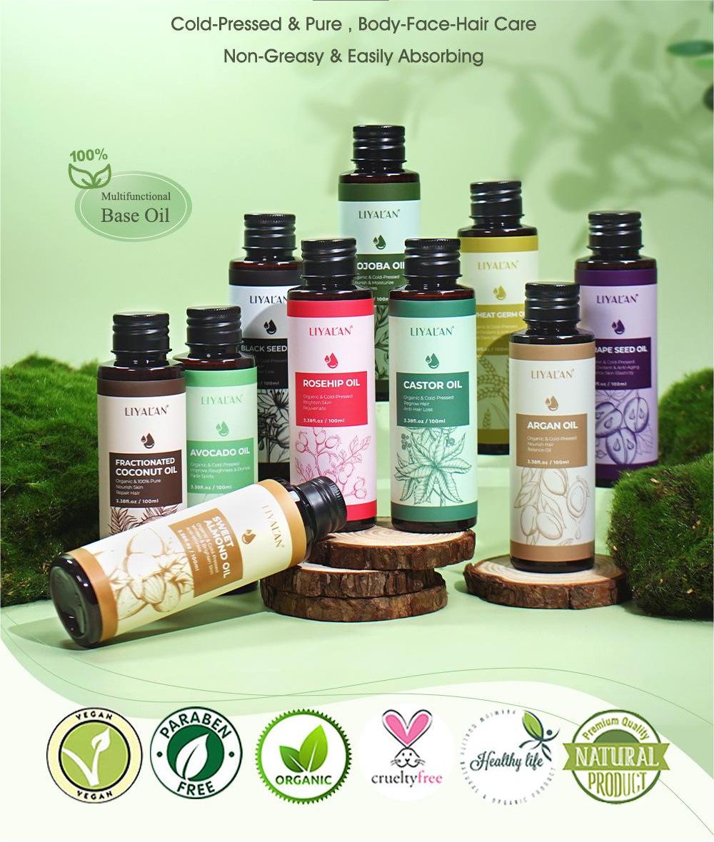OEM Wholesale 100ML Rosehip Oil, Nourishing Hair and Body Massage Oil, Brightening Skin Natural Organic Basic Oil 214