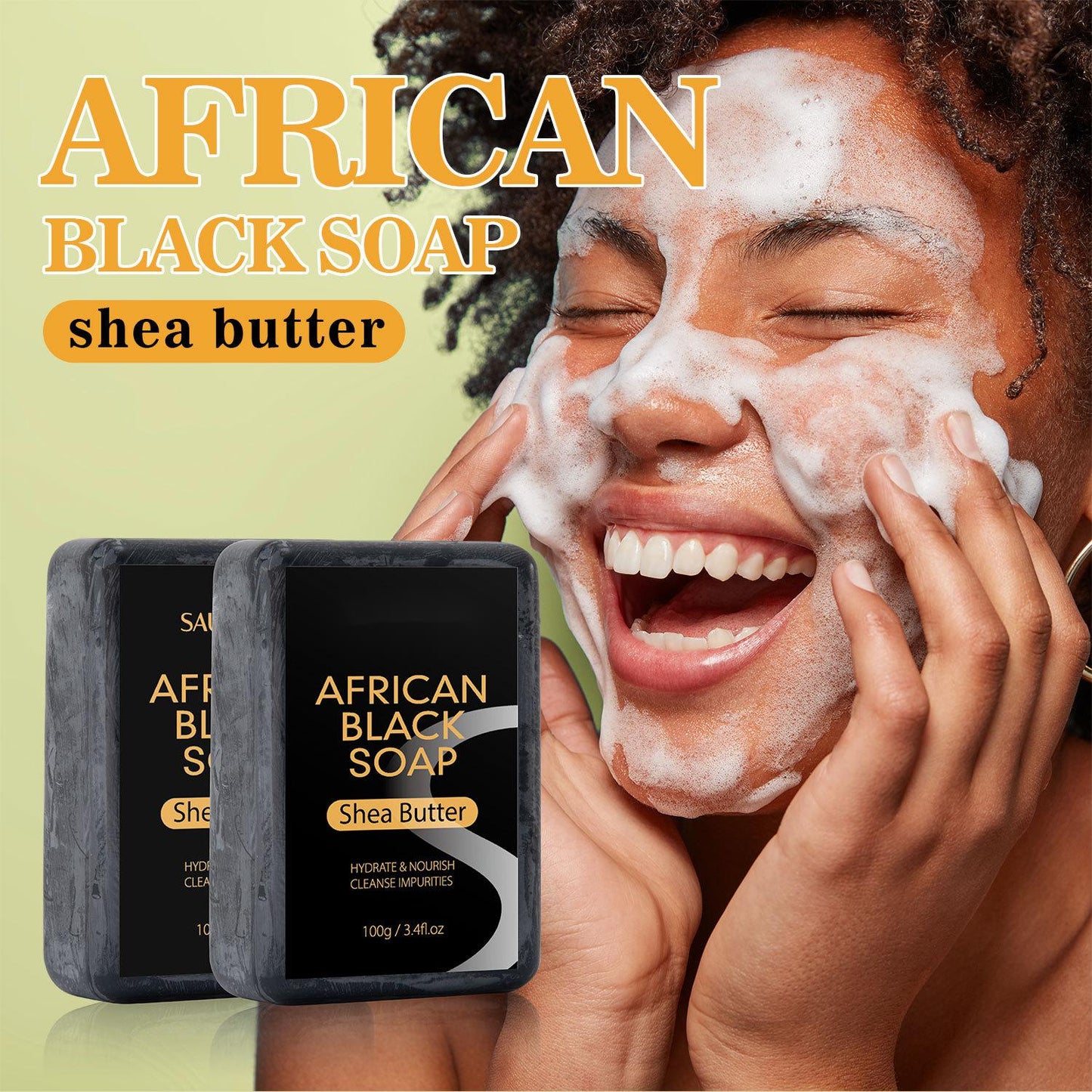 OEM Customized African Black Soap, Shea Butter, Handmade Soap Manufacturer 397