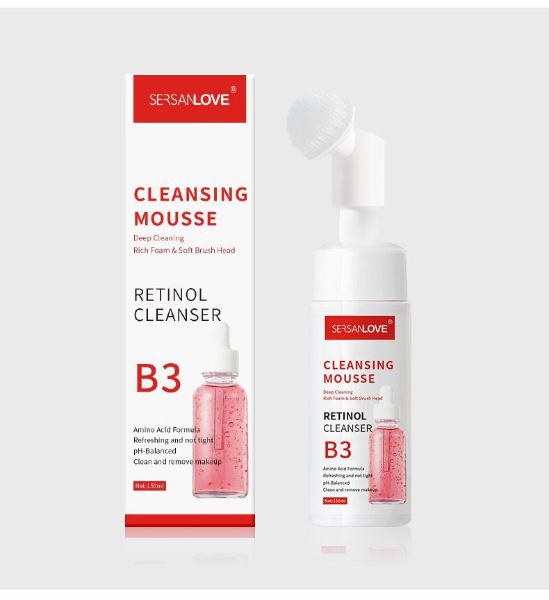 OEM Customized B3 Retinol Cleansing Mousse, Wholesale Facial Cleanser Manufacturer 333