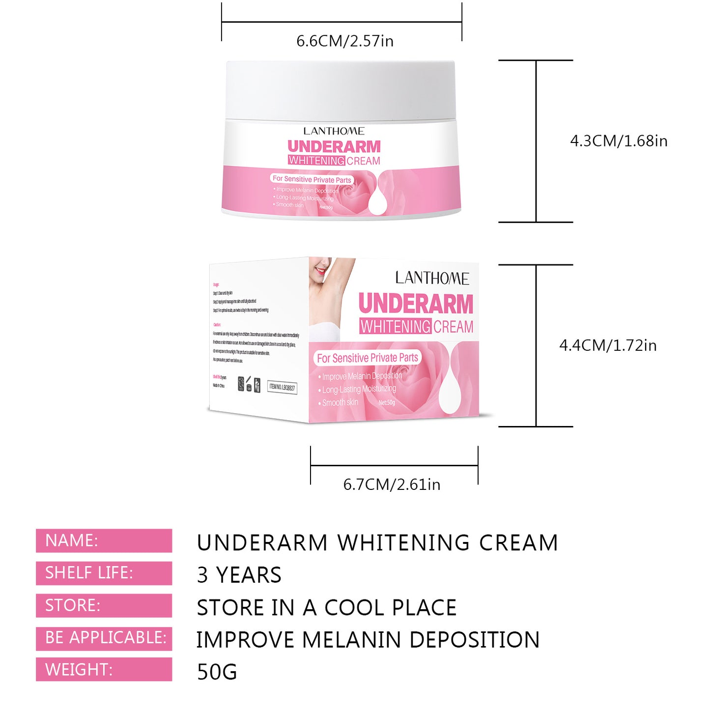 Customized Private Area Whitening Cream, Long-lasting Moisturizing Body Cream OEM Manufacturer 394