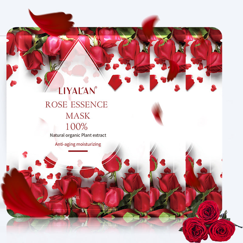 OEM Customized Rose Essence Moisturizing Mask, Hyaluronic Acid Cold Compress, Hydrating, Pore Shrinking Whitening Sheet Mask 139