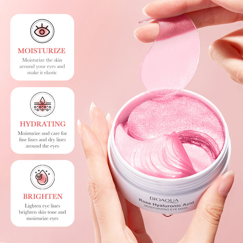 Wholesale Rose Hyaluronic Acid Moisturizing Eye Mask, OEM Private Label Eye Masks Factory 526