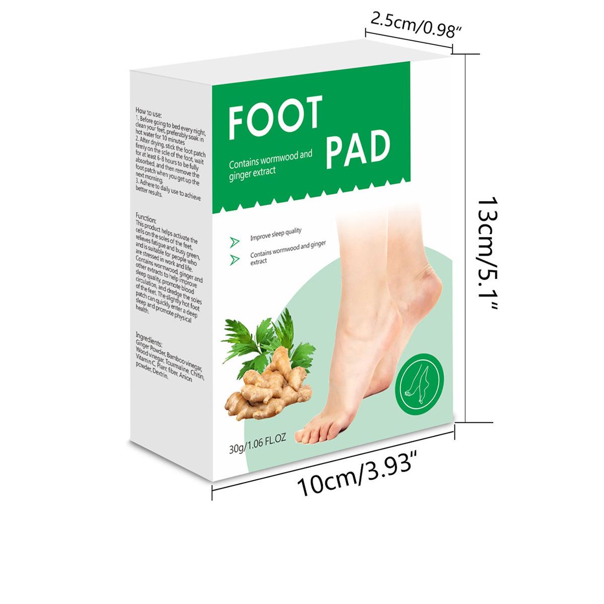 Wholesale Mugwort Foot Patch, Dehumidification, Mugwort Leaf and Ginger Heating Foot Pad 100