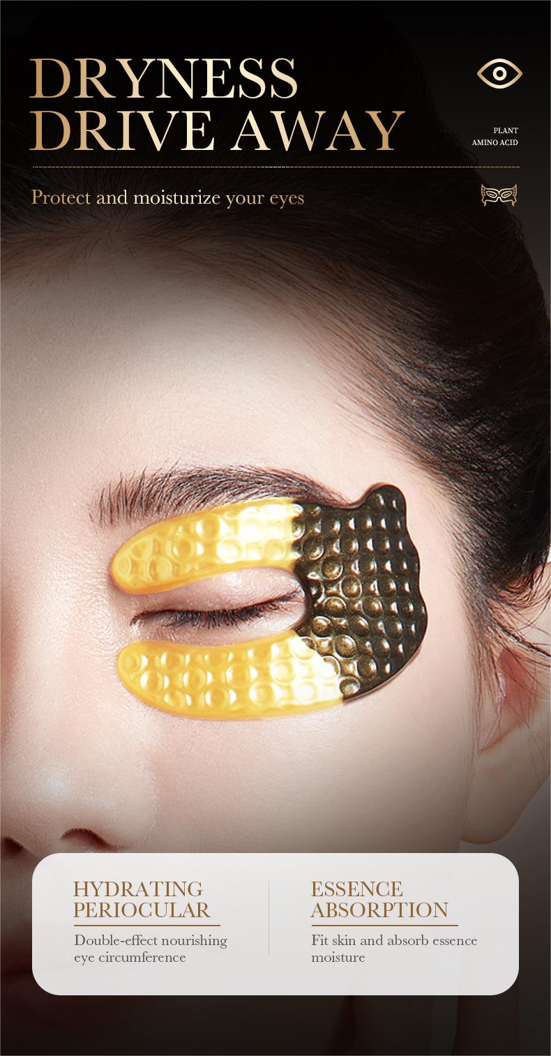 Wholesale 24K Gold and Black Truffle Elastic Multi-Effect Eye Mask Patch, Hydrate and Moisturize Eye area 524