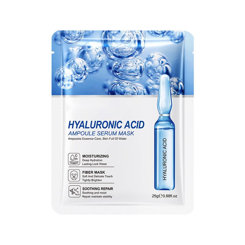 Wholesale Hyaluronic Acid Ampoule Serum Mask, Moisturizing, Soothing Repaire Fiber Mask Manufacturer 482
