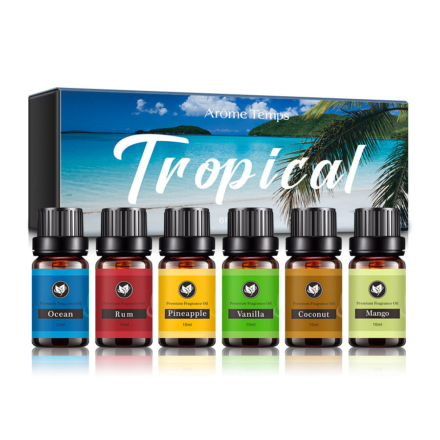OEM Tropical Ocean, Rum, Pineapple, Vanilla, Coconut, Mango, Private Label  Essential Oil Sets Gift Box Manufacturer 199