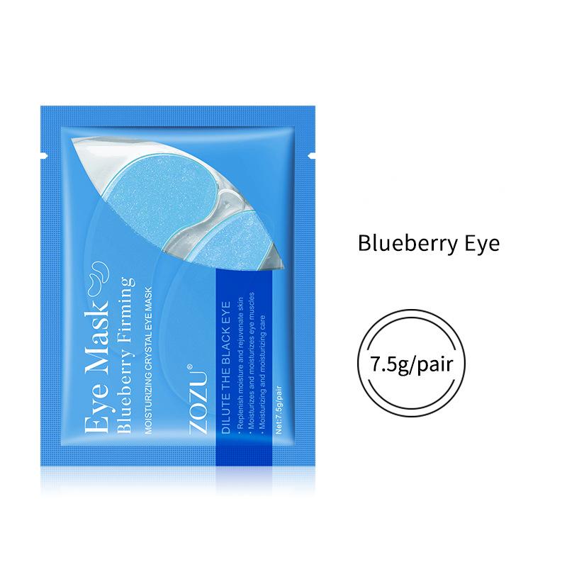 Wholesale Blueberry Firming Moisturizing Crystal Eye Mask, Private Label Dilute Black Eye Masks 514